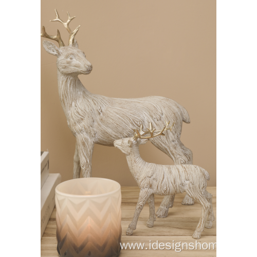 Standing Nature Polyresin Deer